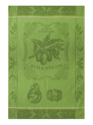 Torchon imprimé en jacquard de coton, HUILE SURFINE