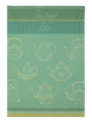 Torchon imprimé en jacquard de coton, INSTANT THÉ