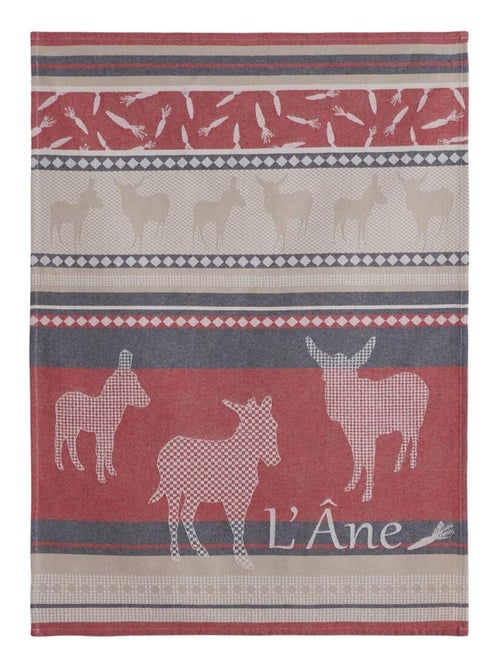 Torchon imprimé en jacquard de coton, LES ANES - Kiabi