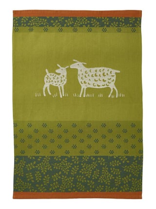 Torchon imprimé en jacquard de coton, MOUTON