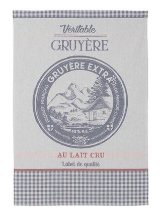 Torchon imprimé en jacquard de coton, VERITABLE GRUYERE