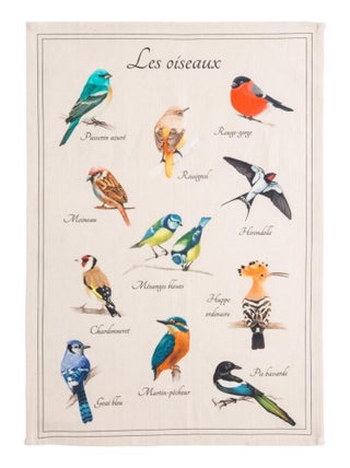 Torchon imprimé en métis, OISEAUX