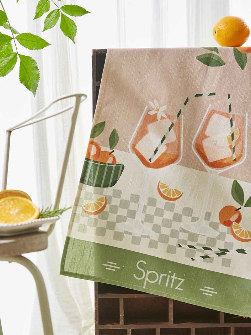 Torchon imprimé en métis, Spritz Rose - Kiabi