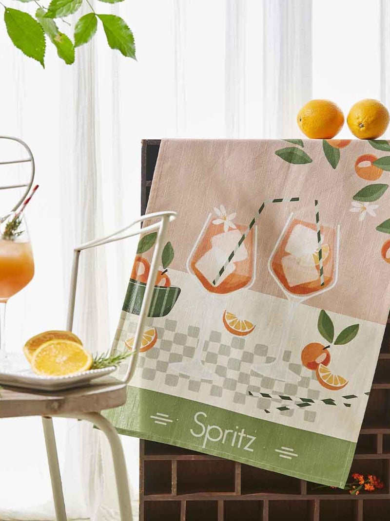 Torchon imprimé en métis, Spritz Rose - Kiabi