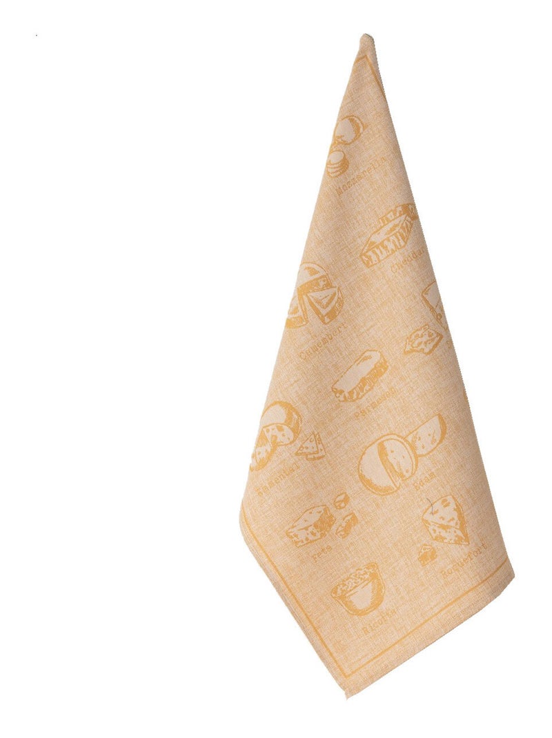 Torchon imprimé fromages Jaune - Kiabi