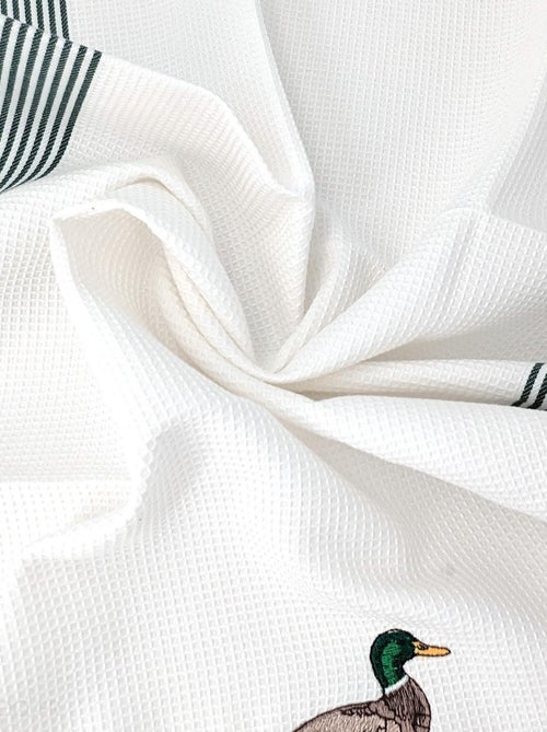Torchon nid d'abeille WAFFLE brodé Canard - Kiabi