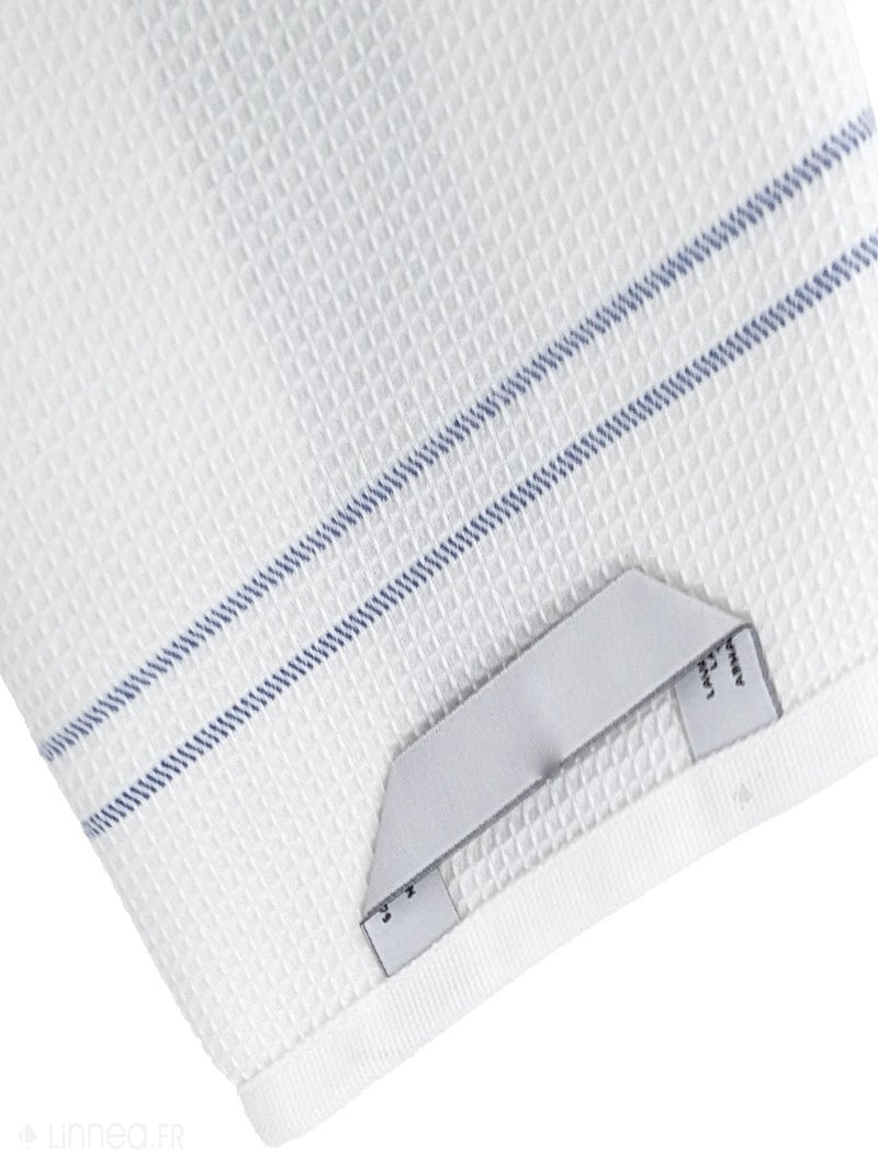 Torchon nid d'abeille WAFFLE brodé Cerf Bleu - Kiabi