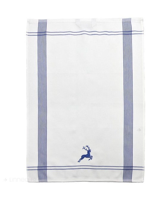 Torchon nid d'abeille WAFFLE brodé Cerf - Kiabi