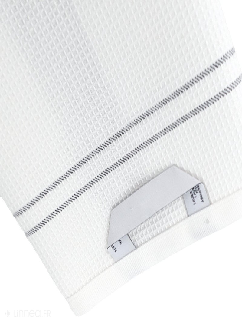 Torchon nid d'abeille WAFFLE brodé Cerf Gris - Kiabi