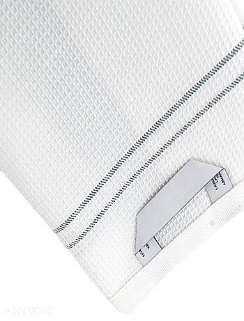 Torchon nid d'abeille WAFFLE brodé Cerf