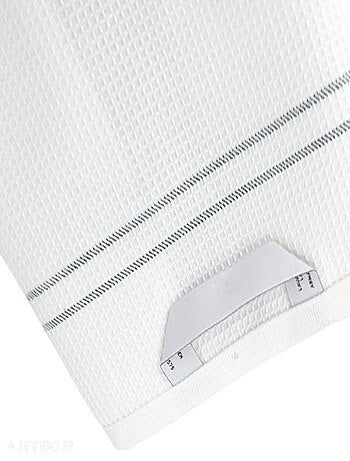 Torchon nid d'abeille WAFFLE brodé Champignon