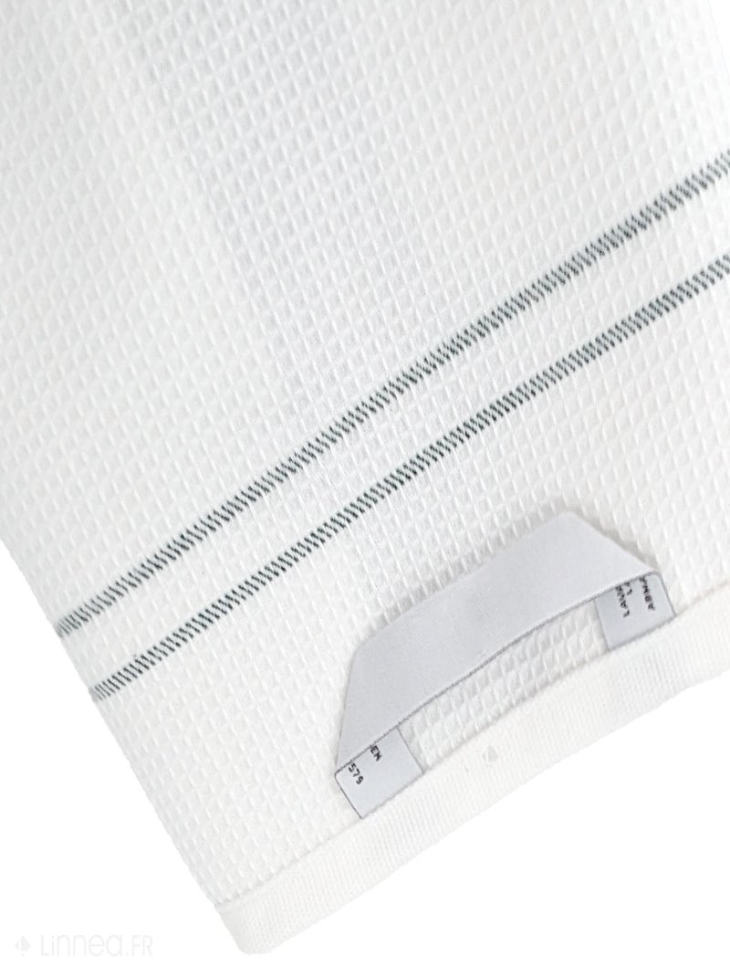 Torchon nid d'abeille WAFFLE brodé Champignon Vert - Kiabi