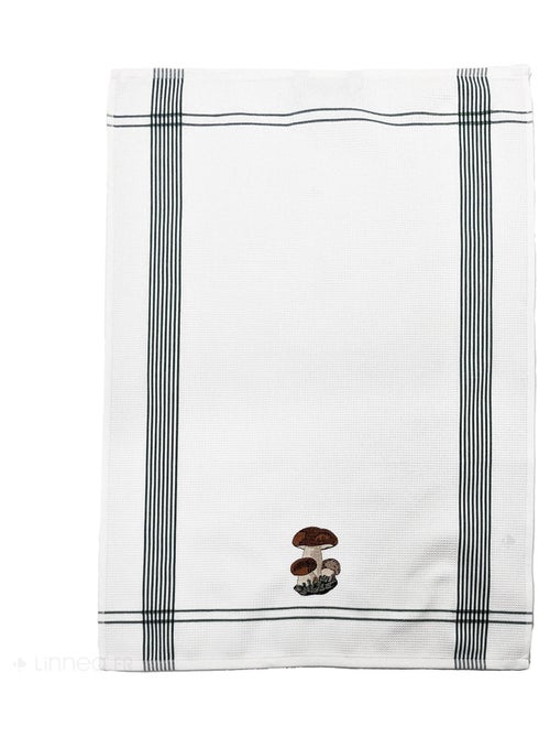 Torchon nid d'abeille WAFFLE brodé Champignon - Kiabi