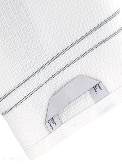 Torchon nid d'abeille WAFFLE brodé Lavande - Kiabi