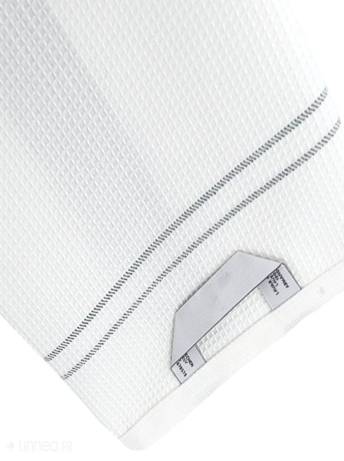 Torchon nid d'abeille WAFFLE brodé Olives - Kiabi