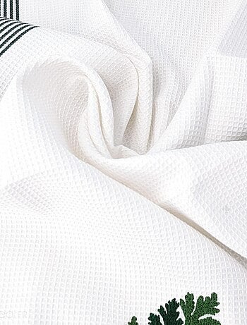 Torchon nid d'abeille WAFFLE brodé Persil