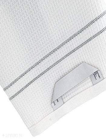 Torchon nid d'abeille WAFFLE brodé Romarin