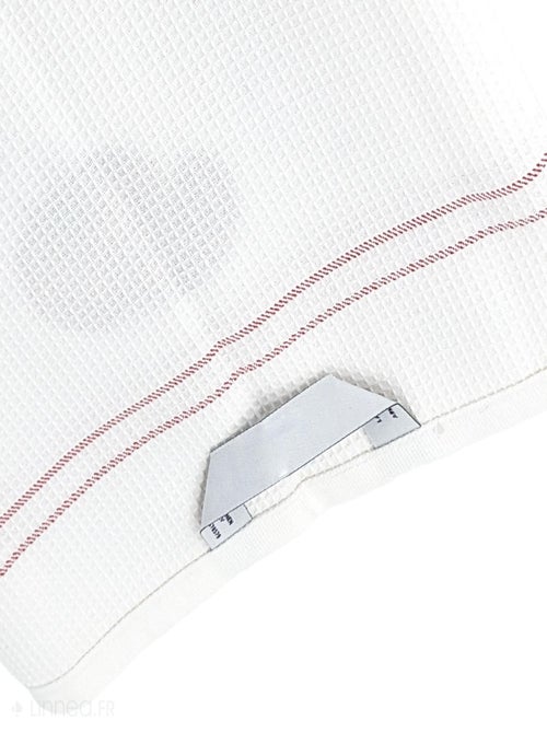 Torchon nid d'abeille WAFFLE brodé Tomate - Kiabi