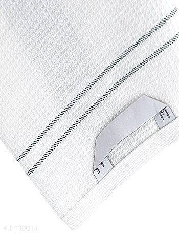 Torchon nid d'abeille WAFFLE brodé Vache