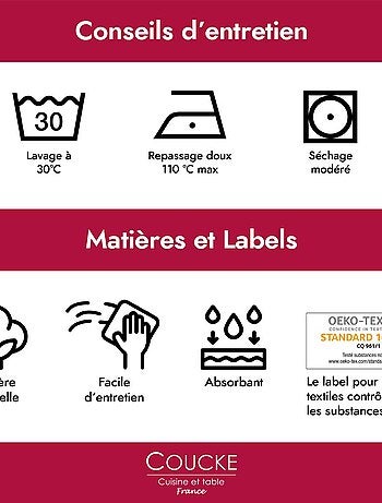 Torchon uni en gaze de coton, BISE