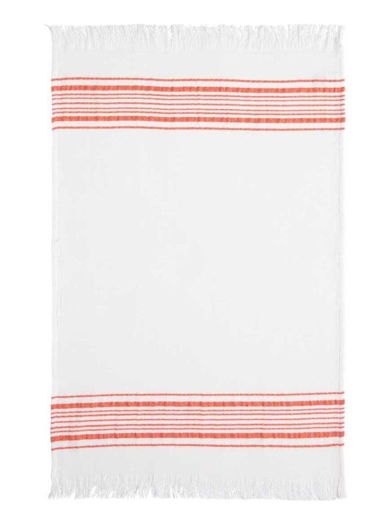 Torchon uni en gaze de coton, BISE Orange - Kiabi