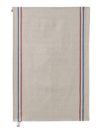 Torchon uni en lin, TRICOLORE