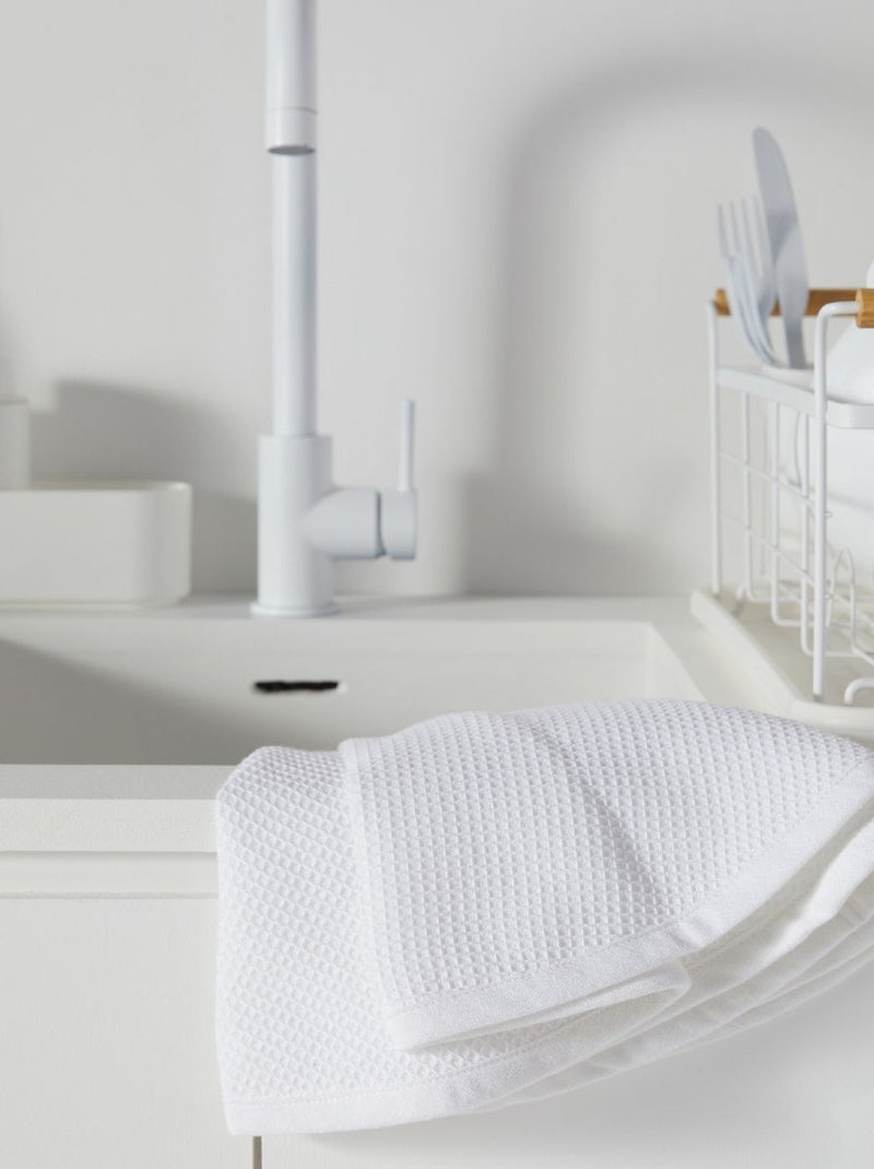 Torchon vaisselle rond coton KITCHEN Blanc - Kiabi