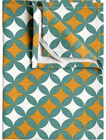 Torchons de cuisine motifs graphiques en coton