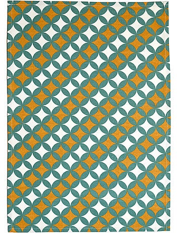 Torchons de cuisine motifs graphiques en coton