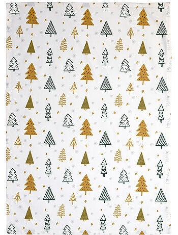 Torchons de cuisine motifs sapins en coton