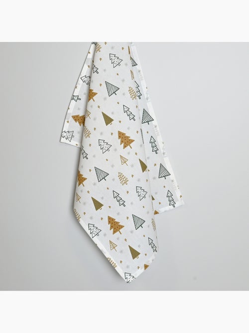 Torchons de cuisine motifs sapins en coton - Kiabi