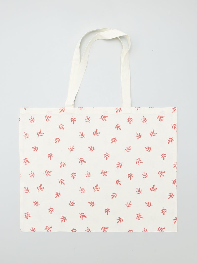 Tote bag à rayures Blanc/rouge - Kiabi