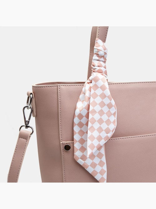Tote Bag avec double poignée avec foulard - Kiabi