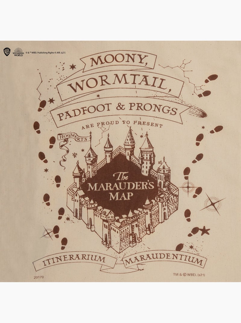 Tote bag carte du maraudeur - harry potter Beige - Kiabi