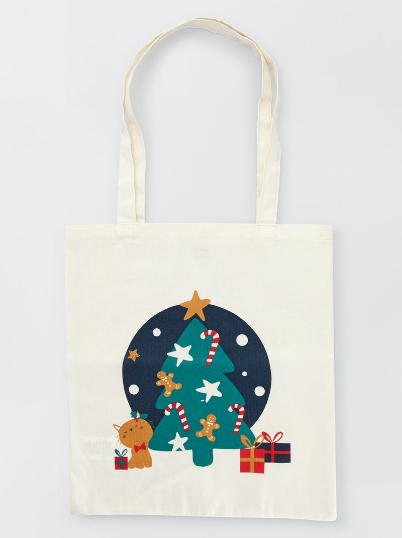 Tote bag de Noël Blanc - Kiabi