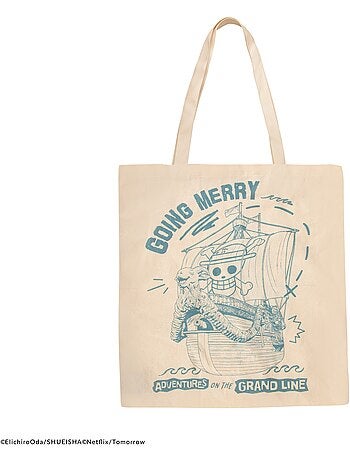 Tote Bag en Coton Équipage du Chapeau de Paille - One Piece
