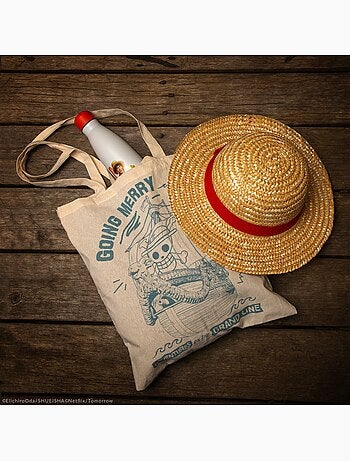 Tote Bag en Coton Équipage du Chapeau de Paille - One Piece