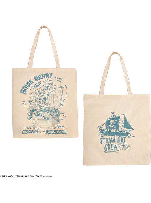 Tote Bag en Coton Équipage du Chapeau de Paille - One Piece - Kiabi