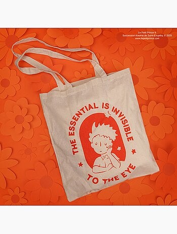 Tote Bag en Coton L'Essentiel est Invisible pour les Yeux - Le Petit Prince