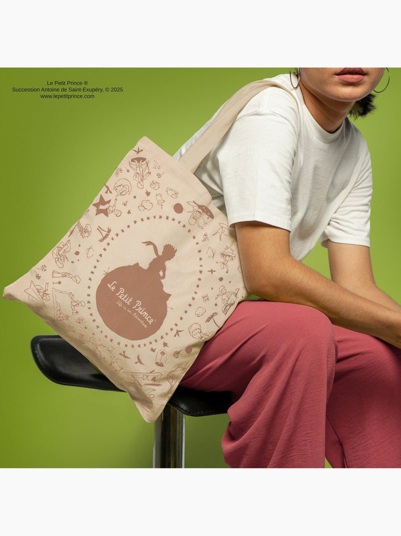 Tote Bag en Coton Odyssée Terrestre - Le Petit Prince Beige - Kiabi