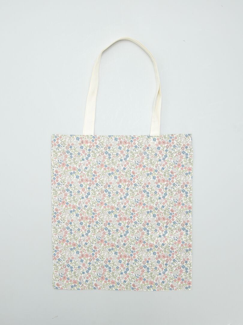 Tote bag fantaisie Fleurs - Kiabi