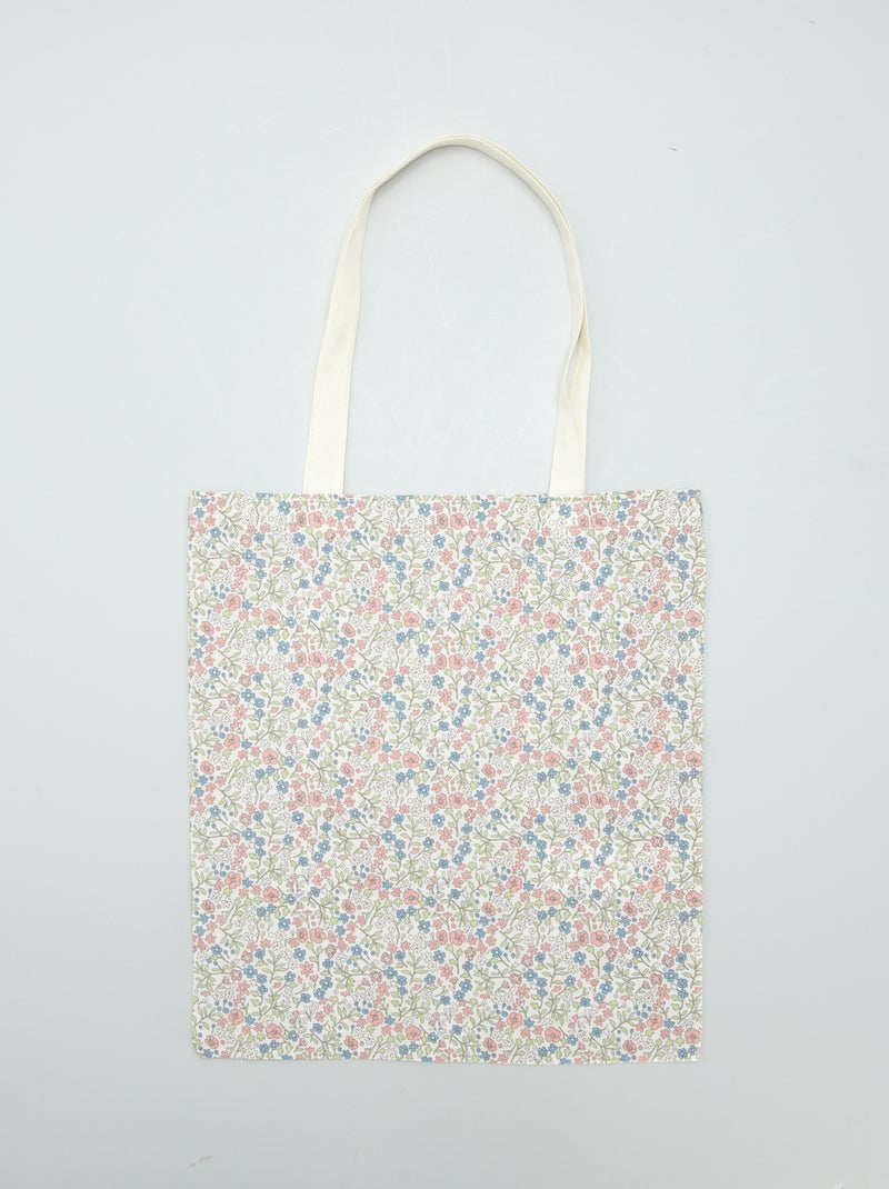 Tote bag fantaisie Fleurs - Kiabi
