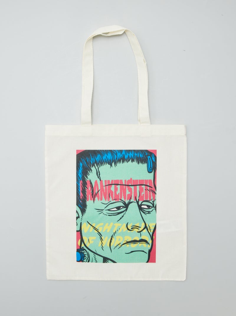 Tote bag 'Frankenstein' Blanc - Kiabi