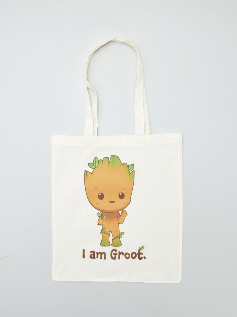 Tote bag 'Groot' Blanc - Kiabi