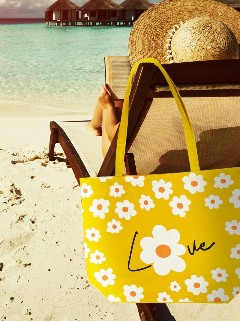 Tote Bag IBIZA Jaune - Kiabi