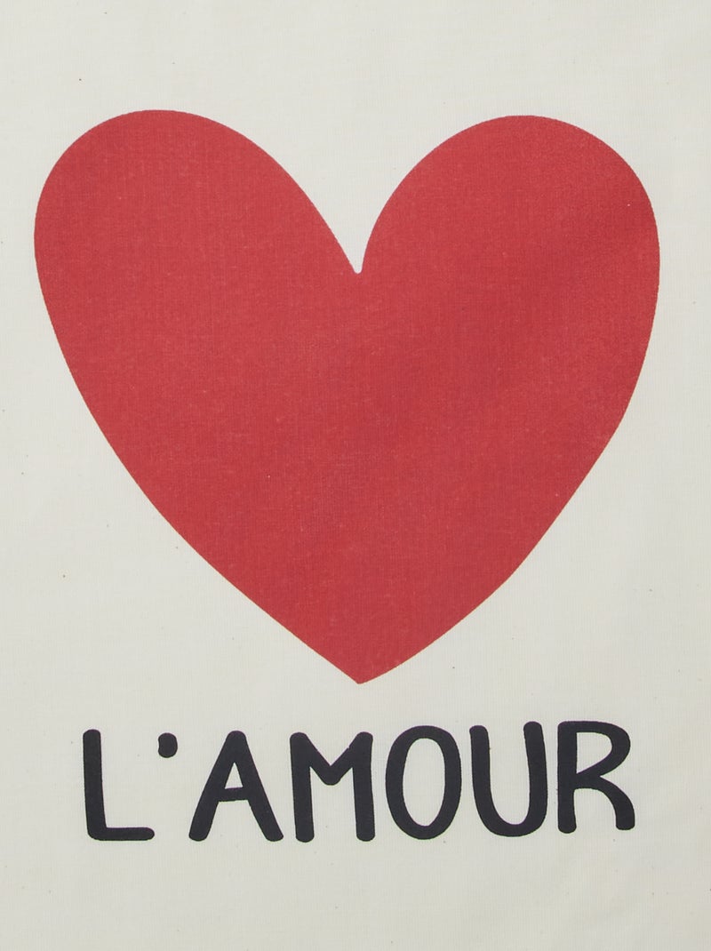 Tote bag imprimé Beige - Kiabi