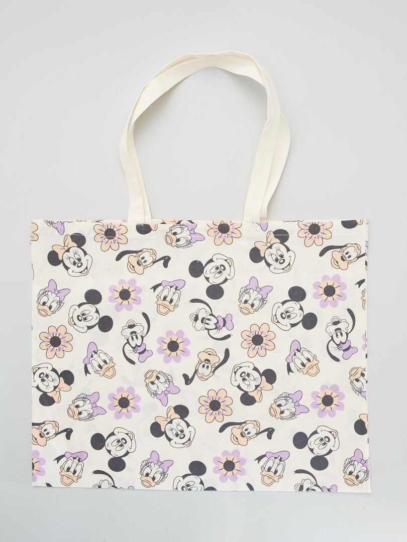 Tote-bag imprimé 'Disney' Blanc Mickey - Kiabi