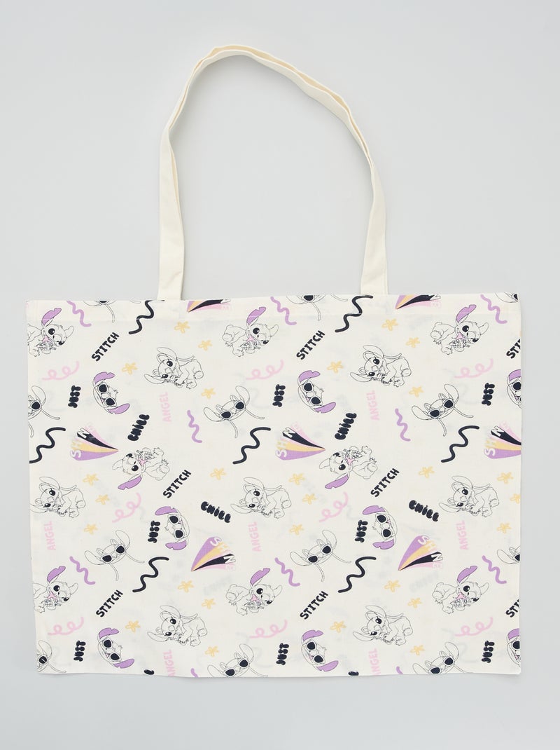 Tote-bag imprimé 'Disney' Blanc - Kiabi