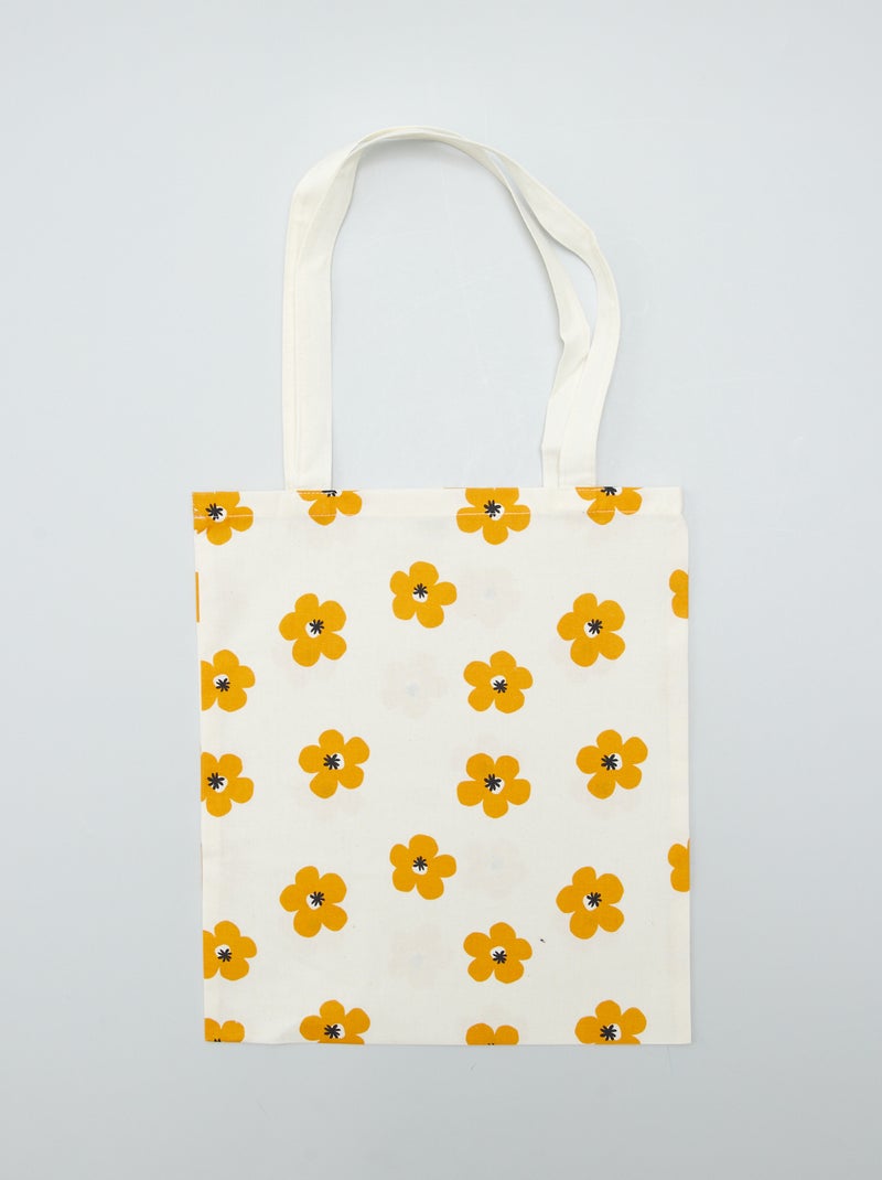 Tote bag imprimé imprimé fleurs - Kiabi
