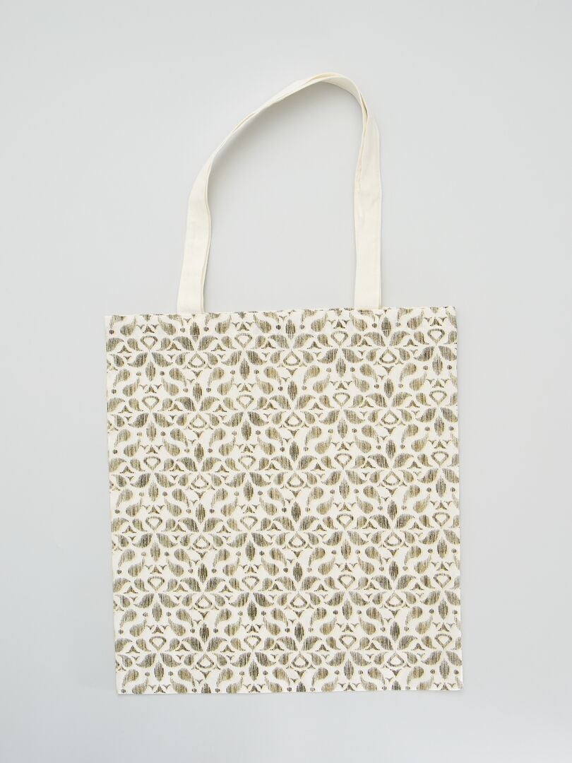 Tote bag imprimé 'psychédélique' Blanc - Kiabi